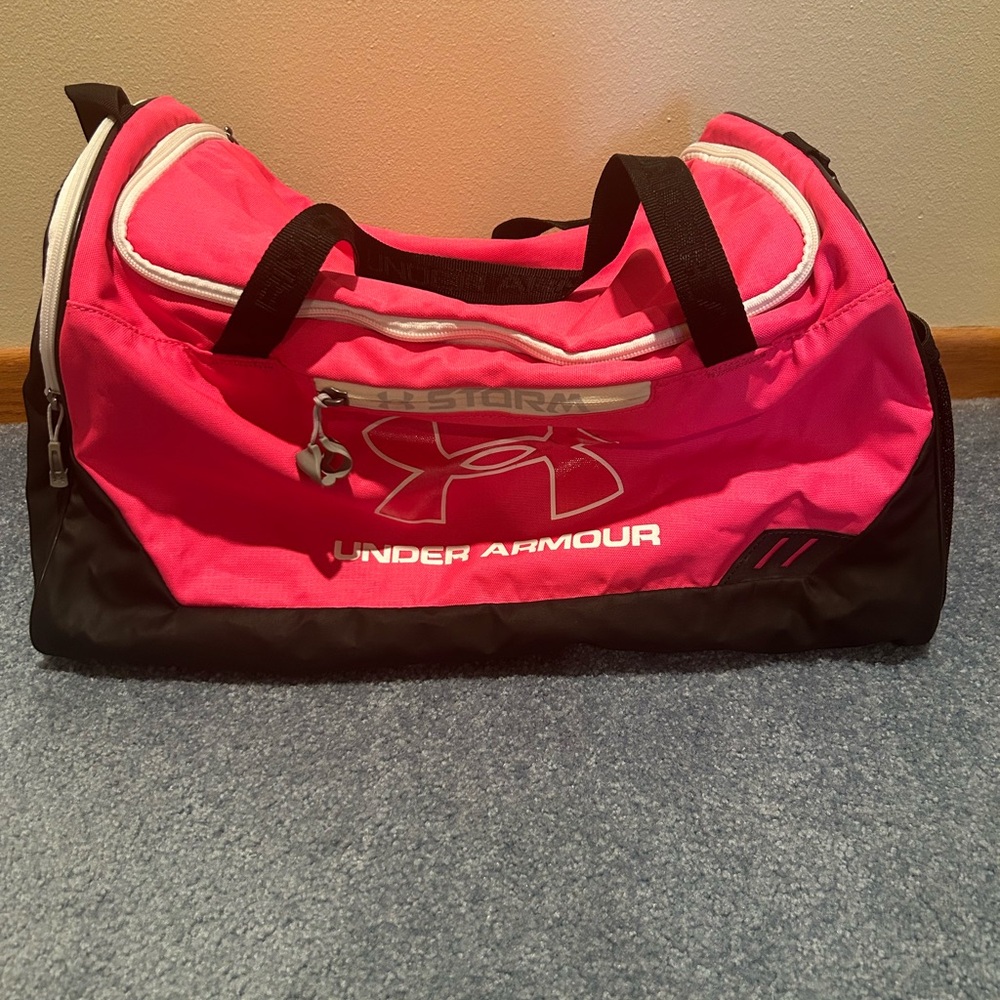 Under Armour Pink and Black Sports Bag
